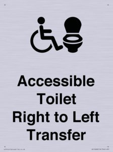 Accessible Toilet with Right to Left Transfer